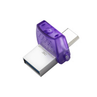 Miniatyr av produktbild för Kingston Technology DataTraveler microDuo 3C USB-sticka 64 GB USB Type-A / USB Type-C 3.2 Gen 1 (3.1 Gen 1) Lila, Rostfritt stål