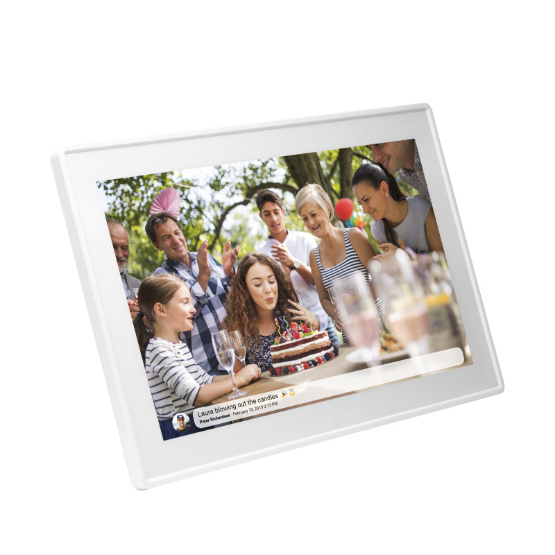 Produktbild för Denver PFF-1514W digitala fotoramar Vit 39,6 cm (15.6") Pekskärm Wi-Fi