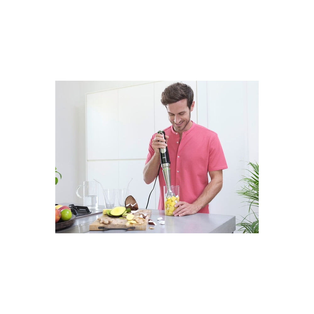 Produktbild för Braun MultiQuick 9 MQ9138XI mixer 0,6 l Stavmixer 1200 W Svart, Rostfritt stål