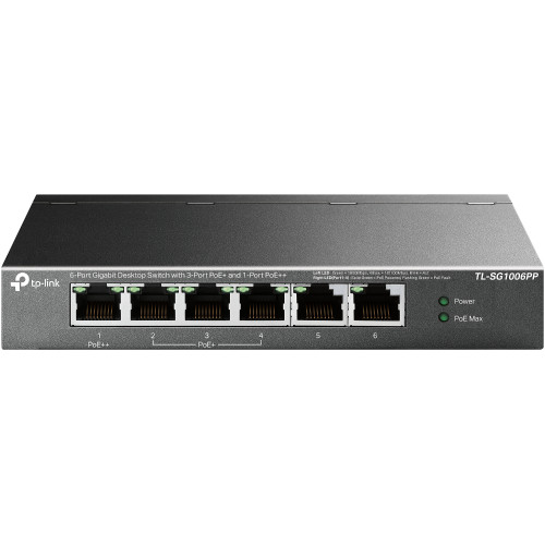 TP-LINK Technologies TP-Link TL-SG1006PP nätverksswitchar Ohanterad Gigabit Ethernet (10/100/1000) Strömförsörjning via Ethernet (PoE) stöd Grå