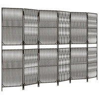 Miniatyr av produktbild för Rumsavdelare 6 paneler grå konstrottning