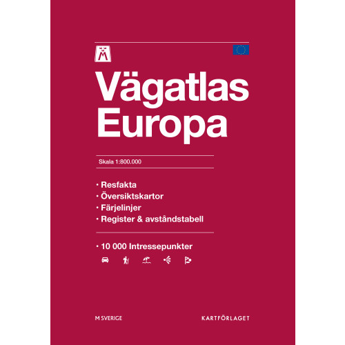 Kartförlaget M Vägatlas Europa Skala 1:800 000 (bok, flexband)
