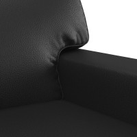 Produktbild för Fåtölj svart 60 cm konstläder