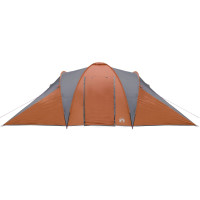 Miniatyr av produktbild för Campingtält 6 personer grå och orange vattentätt