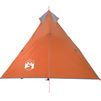 Miniatyr av produktbild för Campingtält 1 person grå och orange vattentätt