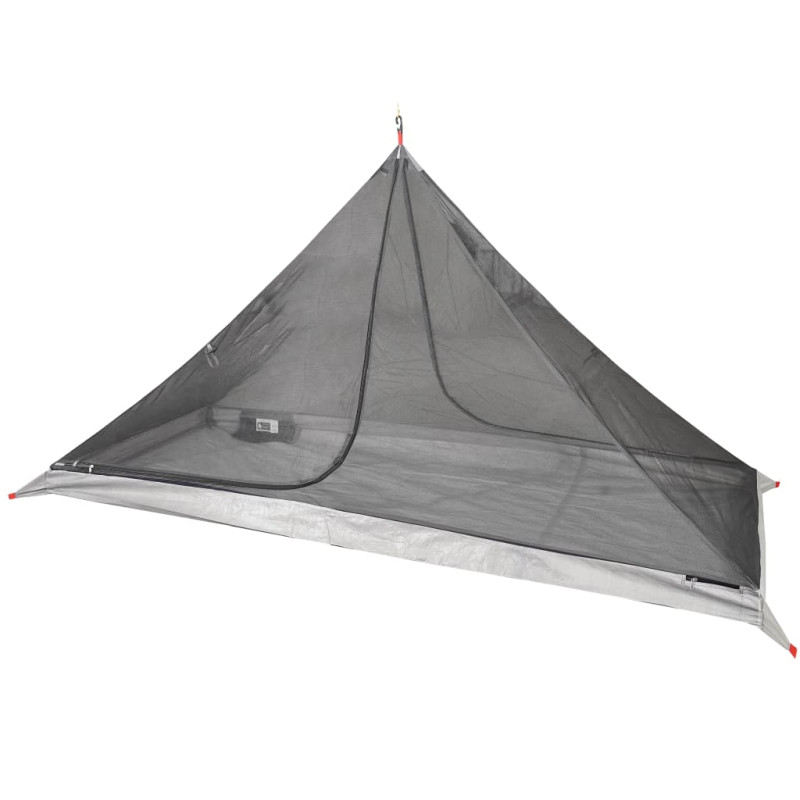 Produktbild för Campingtält 1 person grå och orange vattentätt