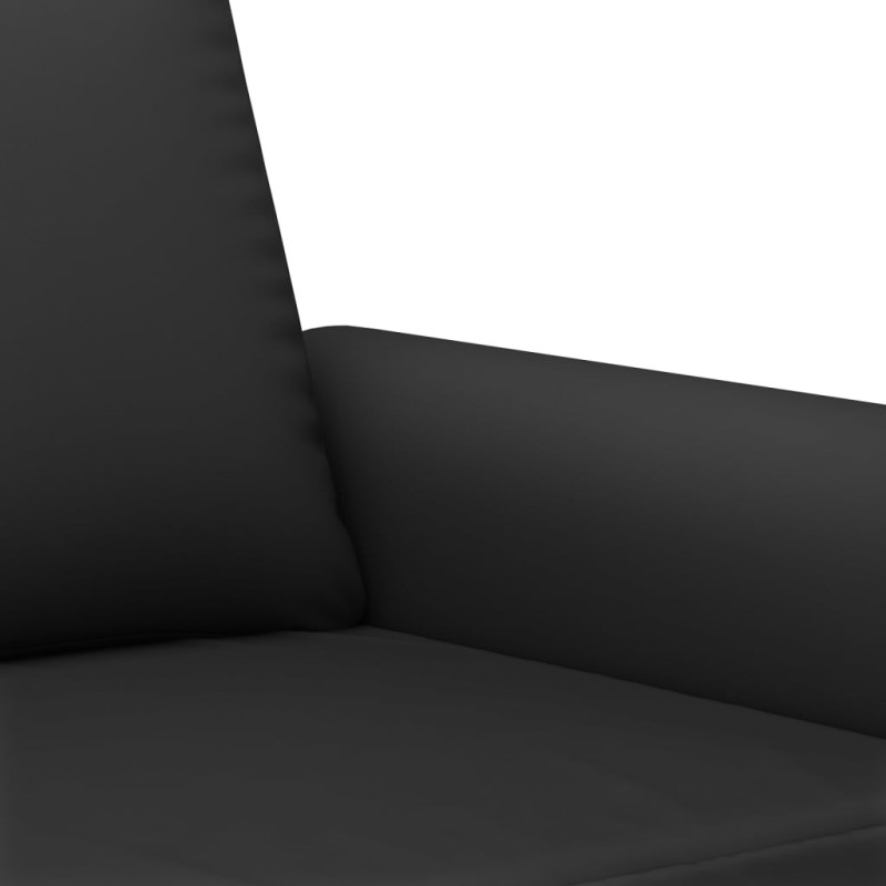 Produktbild för Soffgrupp med kuddar 2 delar svart sammet
