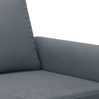 Miniatyr av produktbild för Soffa 2-sits mörkgrå 140 cm sammet