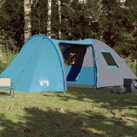 Miniatyr av produktbild för Campingtält 6 personer blå vattentätt