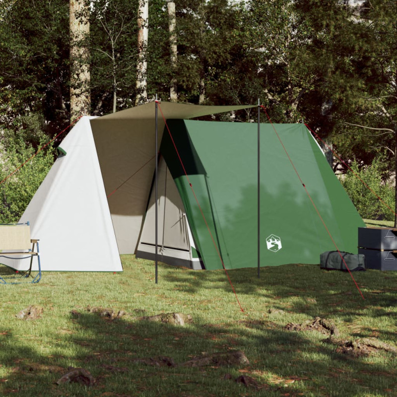 Produktbild för Campingtält 3 personer grön vattentätt