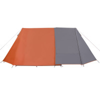 Produktbild för Campingtält 3 personer grå och orange vattentätt