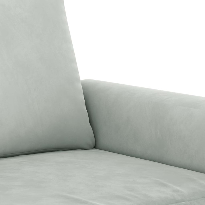 Produktbild för 2-sitssoffa ljusgrå 120 cm sammet