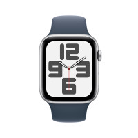 Produktbild för Apple Watch SE OLED 44 mm Digital 368 x 448 pixlar Pekskärm Silver Wi-Fi GPS