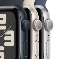 Produktbild för Apple Watch SE OLED 44 mm Digital 368 x 448 pixlar Pekskärm Silver Wi-Fi GPS