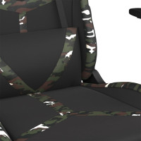 Produktbild för Gamingstol svart och kamouflage konstläder