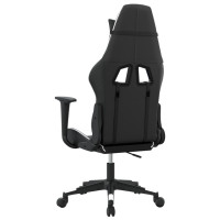 Produktbild för Gamingstol svart och vit konstläder
