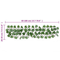 Produktbild för Konstväxt druvblad spaljé expanderbar grön 5 st 180x20 cm