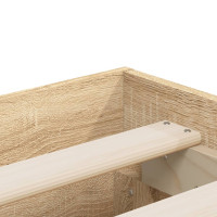 Produktbild för Sängram med lådor sonoma-ek 160x200 cm konstruerat trä