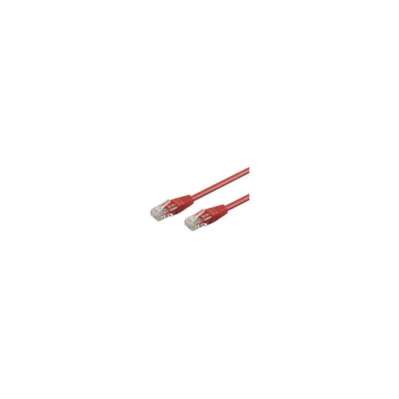 Produktbild för Goobay CAT 6-100 UTP Red 1m nätverkskablar Röd