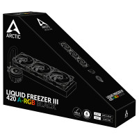 Produktbild för ARCTIC Liquid Freezer III 420 A-RGB Processor Allt-i-ett vätskekylare 14 cm Svart 1 styck