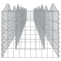 Produktbild för Upphöjd planteringsgabion 800x50x50 cm galvaniserat järn