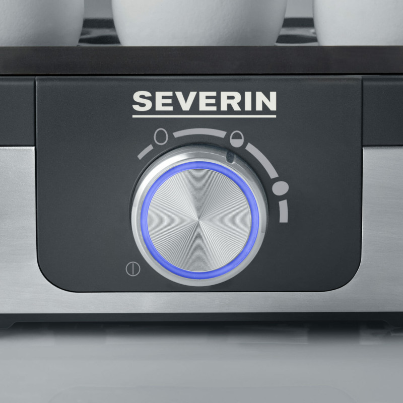 Produktbild för Severin EK 3163 3 ägg Svart, Rostfritt stål, Transparent