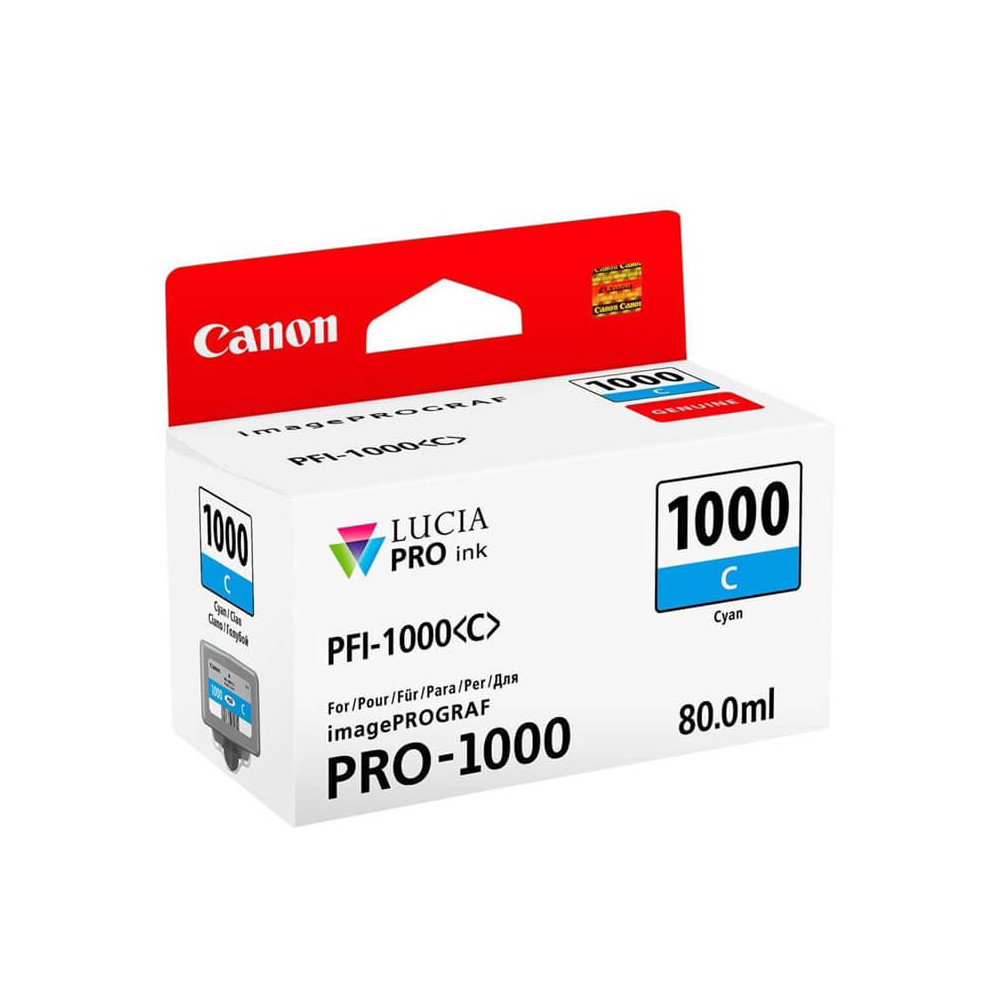Produktbild för Ink 0547C001 PFI-1000 Cyan