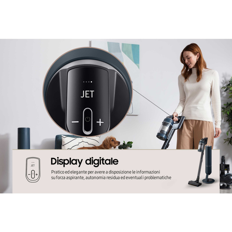 Produktbild för Samsung Bespoke Jet pro extra Skaftdammsugare Batteri Torr HEPA Utan påse 2 l 210 W Blå