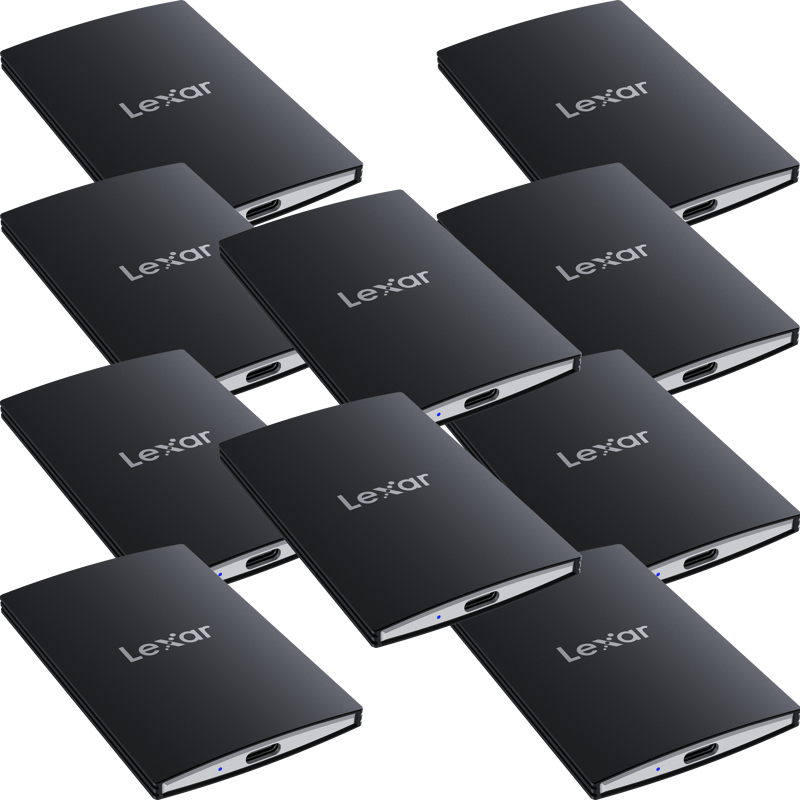 Produktbild för Lexar SSD SL500 / USB3.2 Gen2x2 up to R2000/W1800 // 10-pack w./ 6X 1TB + 4X 2TB