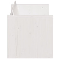 Miniatyr av produktbild för Trädgårdssoffa 3-sits vit 189x60x62 cm massiv furu