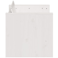 Produktbild för Trädgårdssoffa 2-sits vit 134x60x62 cm massiv furu