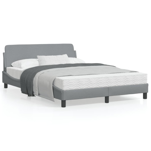 vidaXL Bed Frame "Dover" Light Grey 120x200 cm Fabric - Sängar & Sängramar