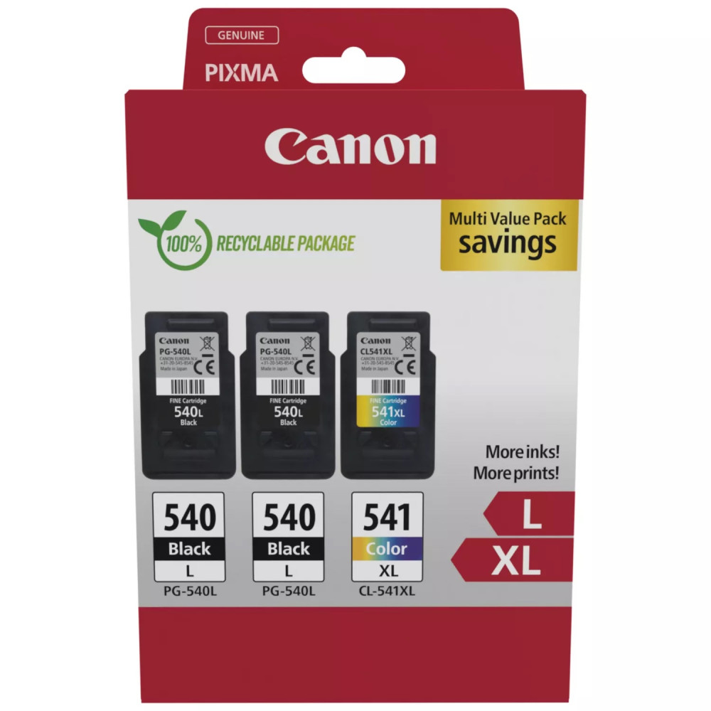 Produktbild för Canon 5224B017 bläckpatroner 2 styck Original Svart, Cyan, Magenta, Gul