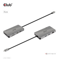 Produktbild för CLUB3D CSV-1593 gränssnittshubbar USB 3.2 Gen 1 (3.1 Gen 1) Type-C 16200 Mbit/s Metallisk