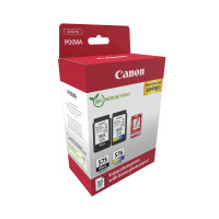 Produktbild för Canon PG-575/CL-576 Photo Paper Value Pack - 2-pack - svart, färg (cyan, magenta, gul) - original - bläckpatron/papperssats