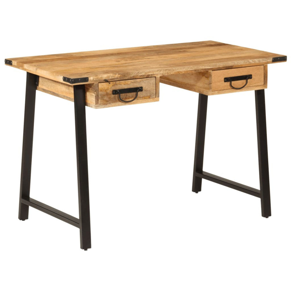 Produktbild för Skrivbord med lådor 105x55x70 cm massivt mangoträ