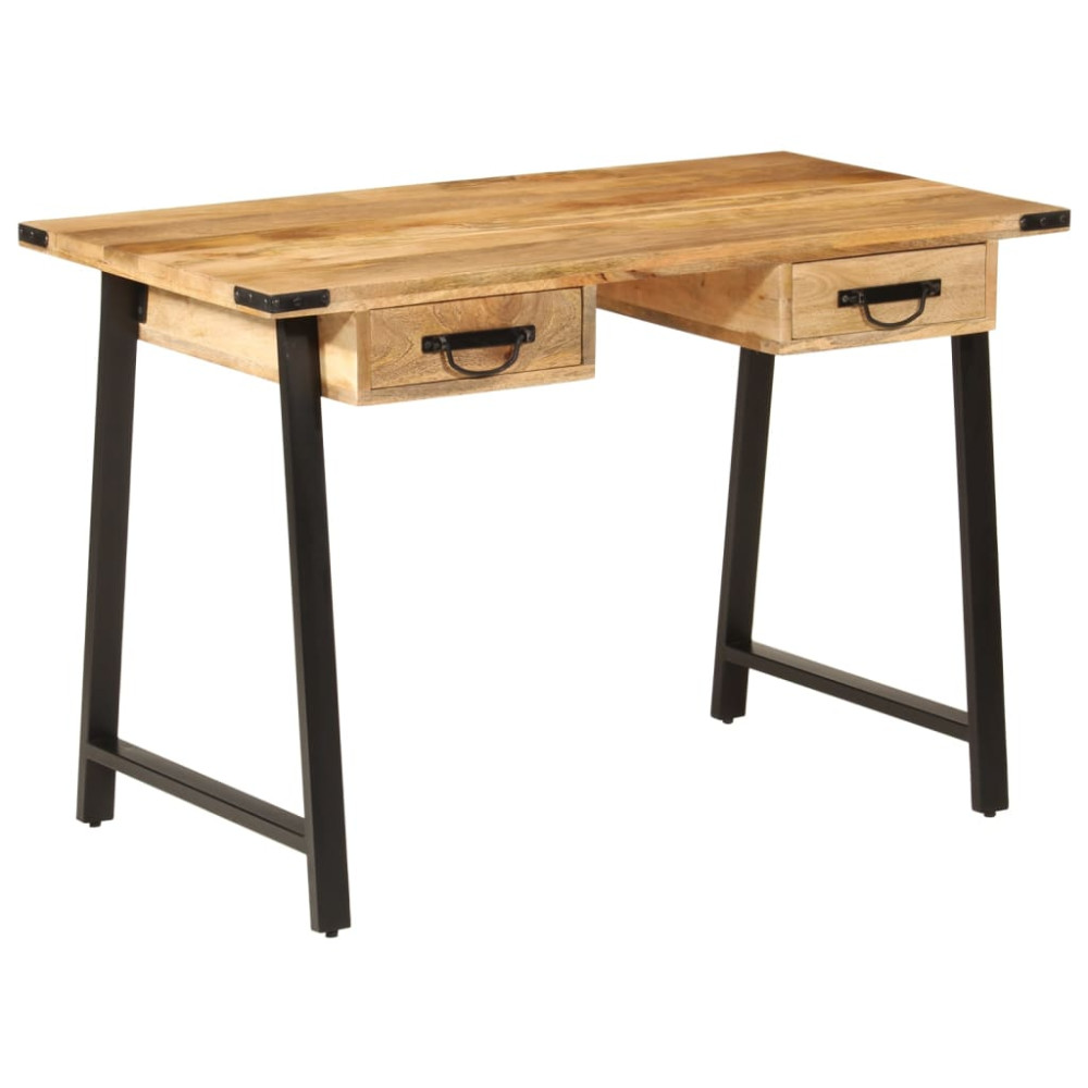Produktbild för Skrivbord med lådor 105x55x70 cm massivt mangoträ