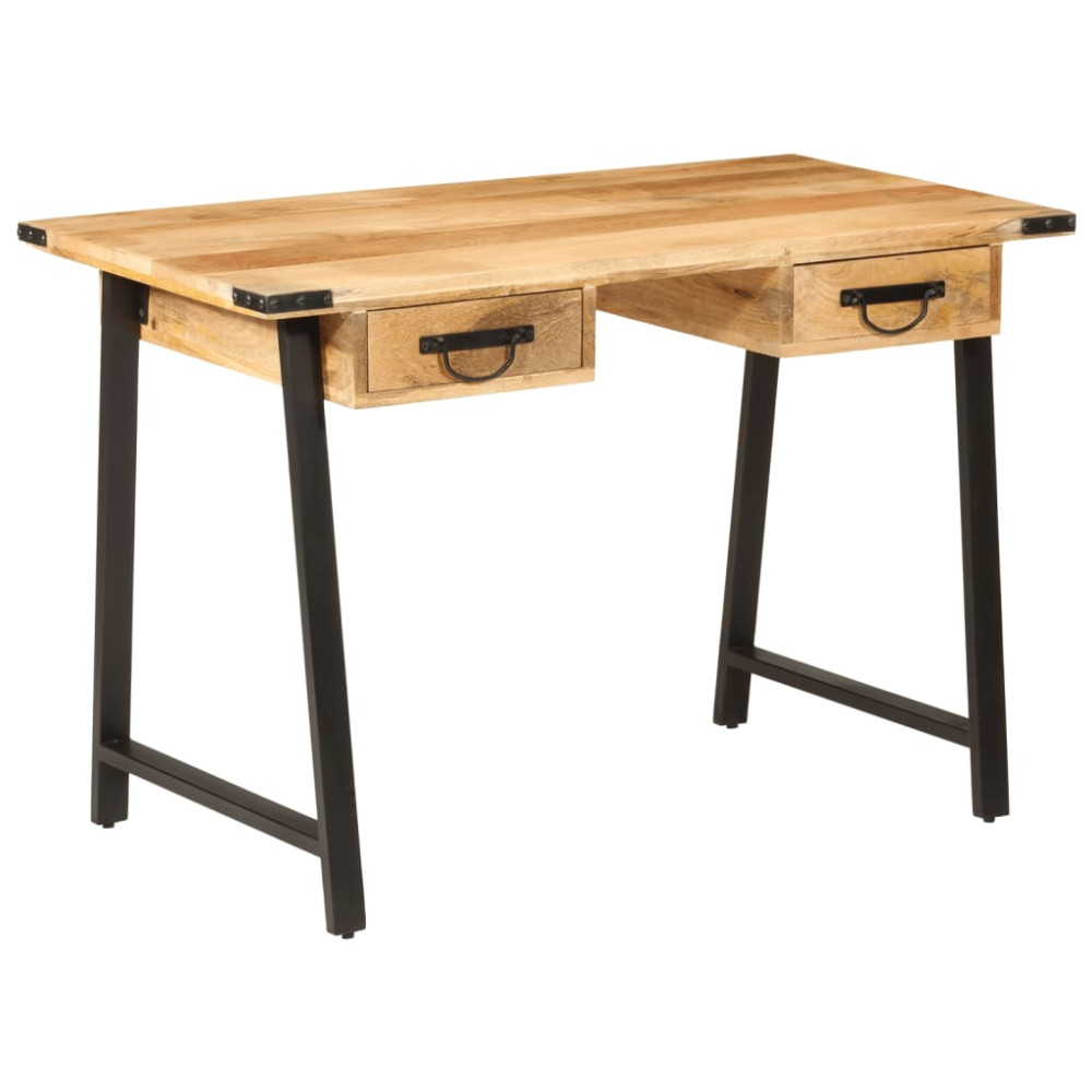 Produktbild för Skrivbord med lådor 105x55x70 cm massivt mangoträ