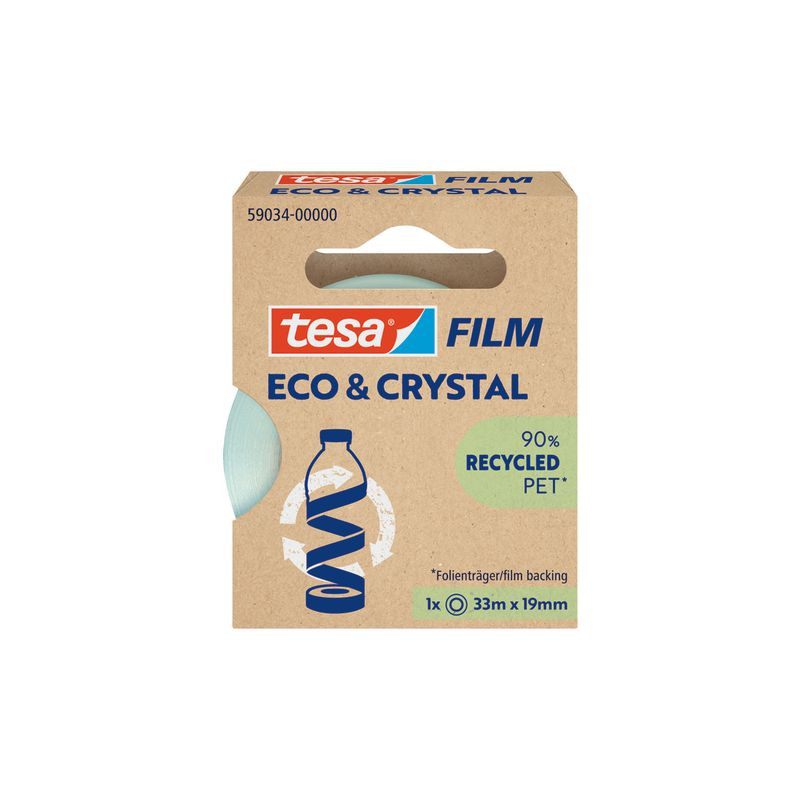 Produktbild för Dokumenttejp TESA Eco&Crystal 19mmx33m