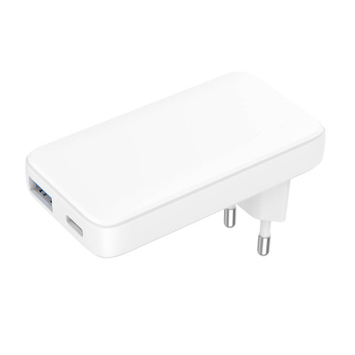 GEAR Charger 220V 1xUSB-C+1xUSB-A PD/PPS 36W+QC 18W GaN White