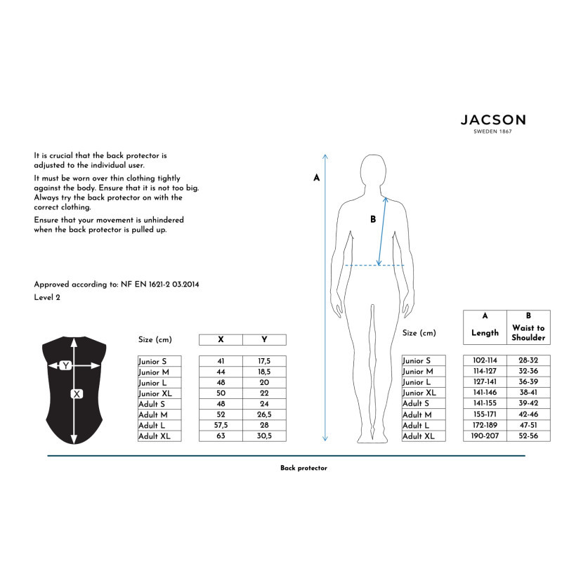 Produktbild för Jacson Rio Ryggskydd Svart Junior S