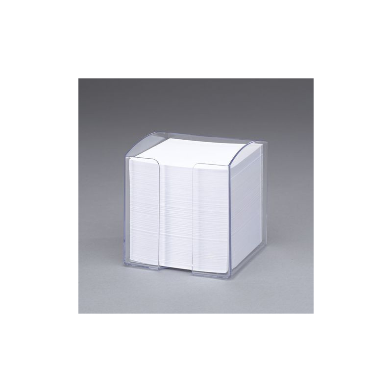 Produktbild för Blockkubhållare IDEAL 90x90mm 800ark vit