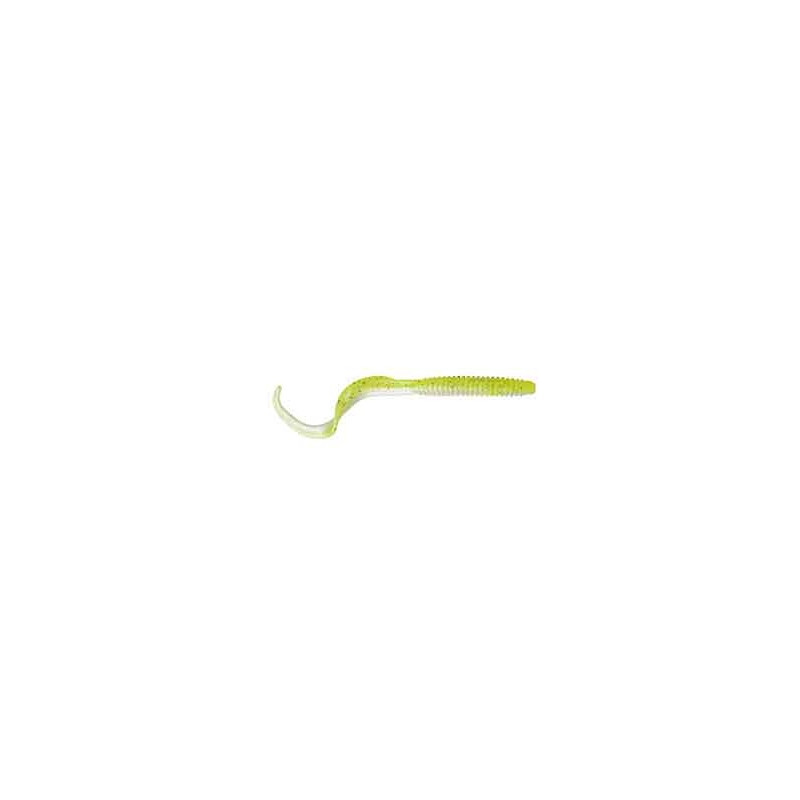 Produktbild för SG LB Rib Worm 110mm Chartreuse Pearl 8pcs