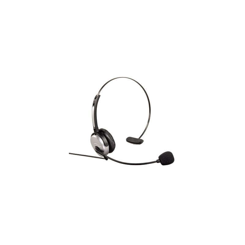 Produktbild för Hama Headband Headset Kabel Kontor/callcenter Svart, Silver
