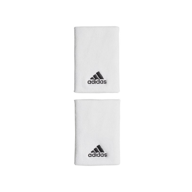 Produktbild för ADIDAS Wristband Large 2-pack White