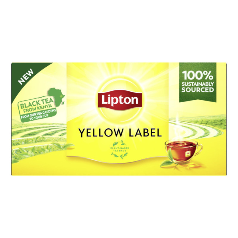 Produktbild för Yellow Label Svart te 50g