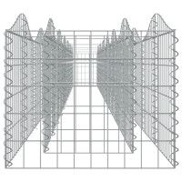 Produktbild för Upphöjd planteringsgabion 600x50x50 cm galvaniserat järn