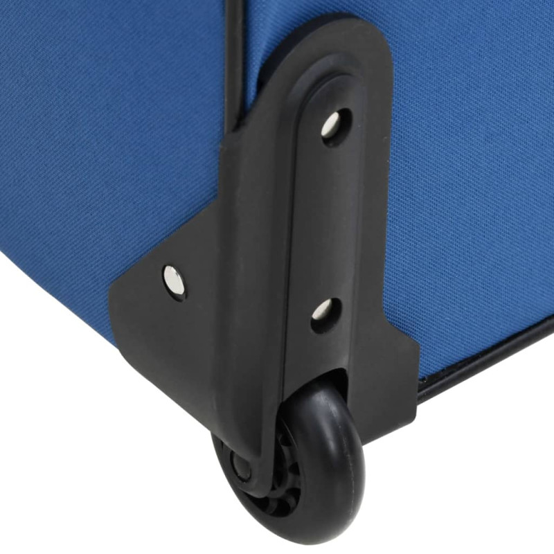 Produktbild för Resväskor set 5 delar blå tyg