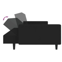 Produktbild för Bäddsoffa 2-sits svart sammet