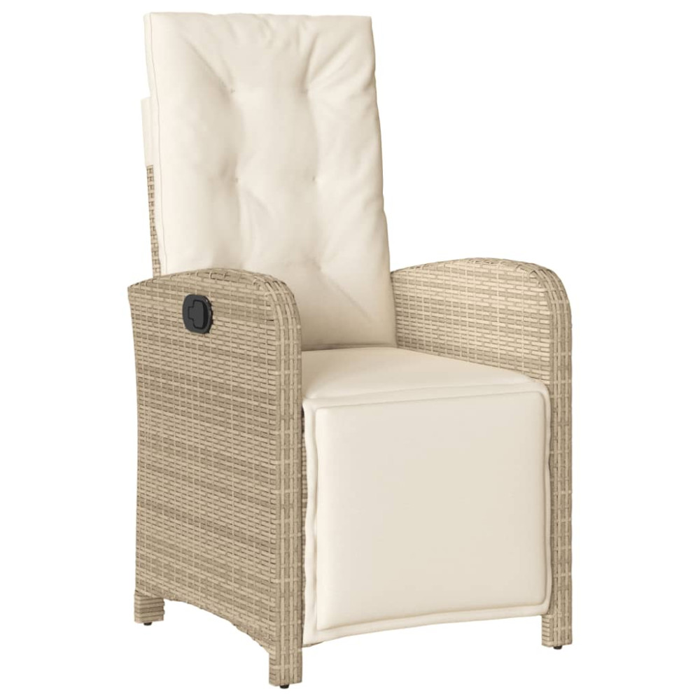 Produktbild för Bistrogrupp med dynor 3 delar beige konstrotting